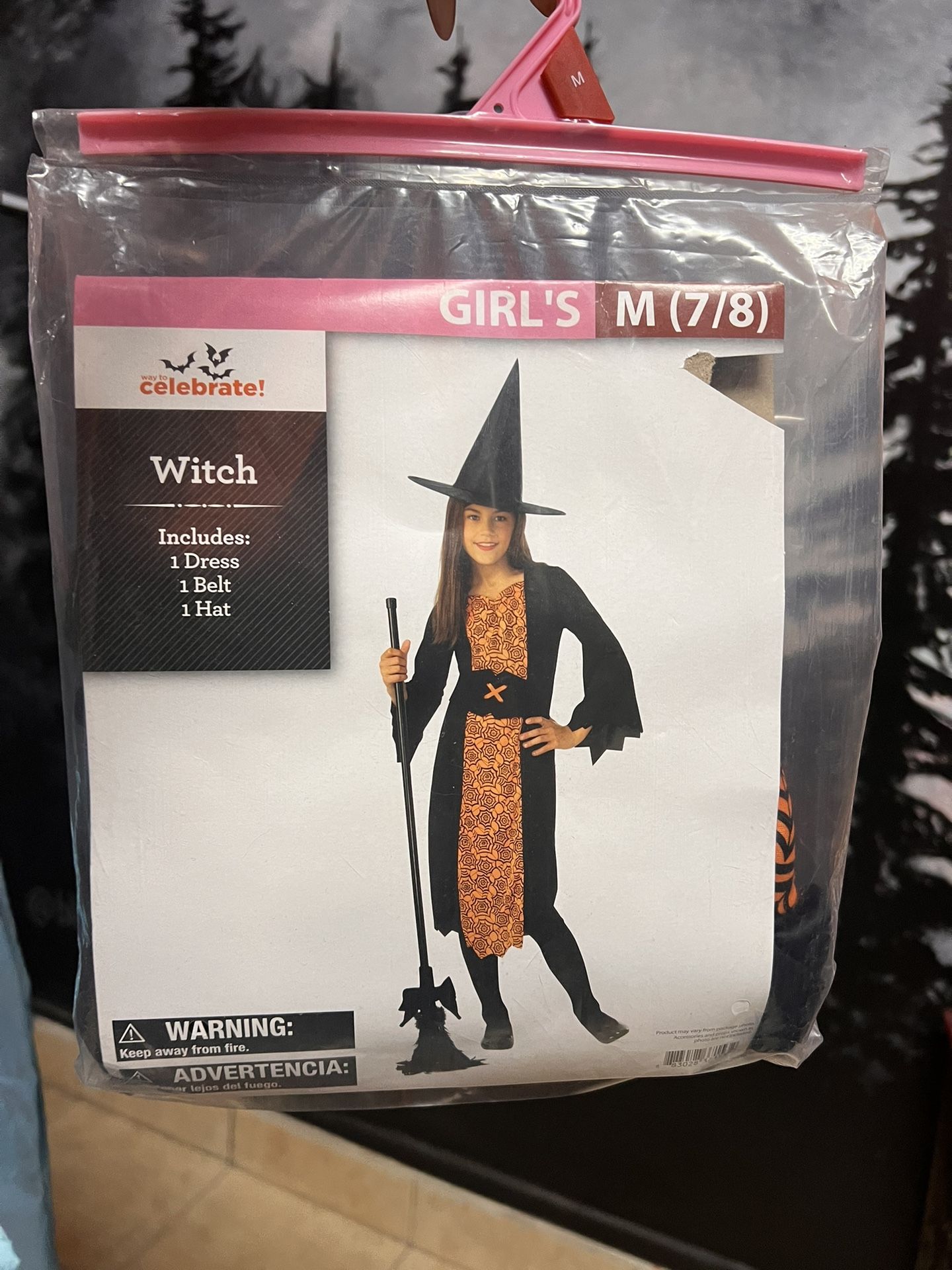 Girls Halloween Witch Costume NEW PICK UP