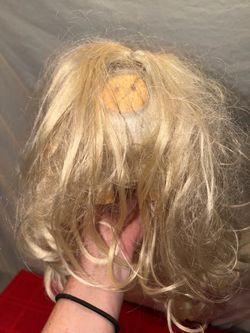 Long blonde Spirit Halloween wig