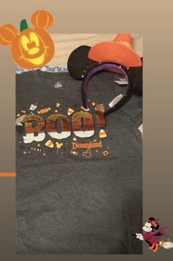 Halloween Mickey Mouse Ears And Small Shirt 