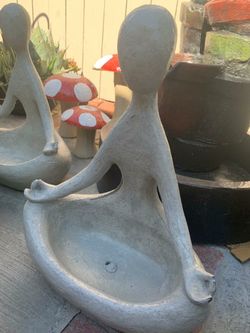 Yoga woman planter