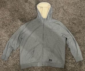 Levi's Sherpa Lined Zip Up Hoodie Grey