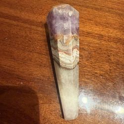 New amerhyst crazy lace agate wand