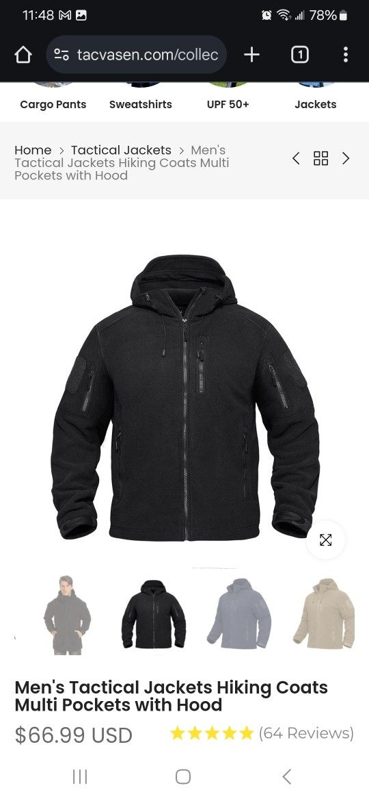 Mens Tactical Jacket (SIZE XL)