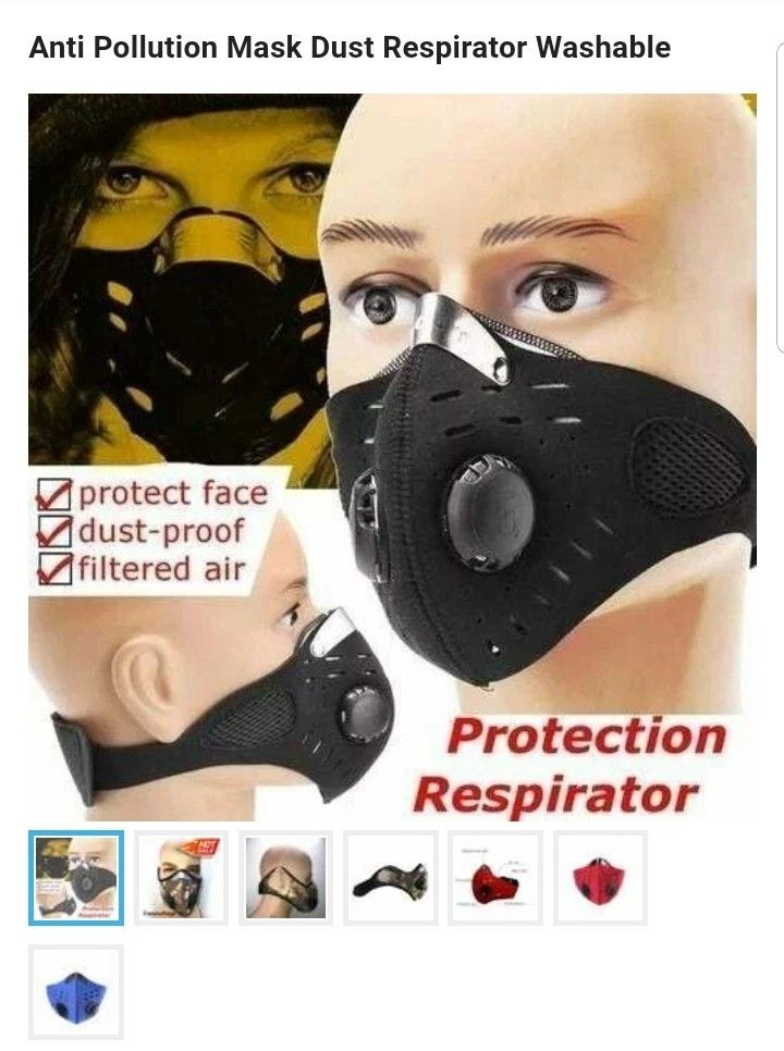 Anti Pollution Mask Dust Respirator Washable