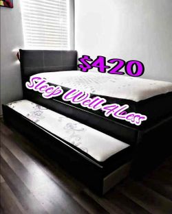 NEW TWIN OVER TWIN BED FRAME AND MATTRESSES