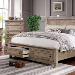 Brand New 4 Piece Solid Wood Bedroom Set with Storage Drawers