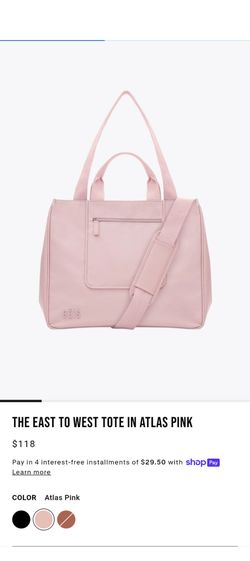 Brand new beis East to West tote pink color