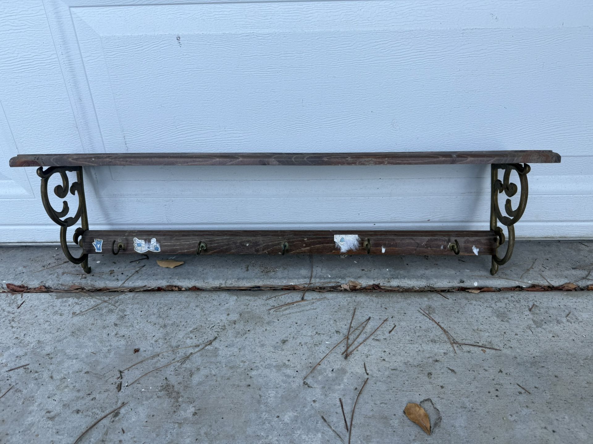 Shelf With Hooks 