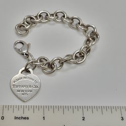 Tiffany & Co. Heart Tag Sterling Silver Charm Bracelet