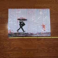 Large Wall Art Paint Rain