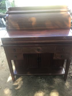 Vintage Secretary Desk Solid Oak