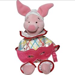 Disney Store Pooh Friend Piglet Carnival Mardi Gras Small Plush Bean Bag