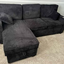 New Sleeper Sectional Couch With Storage / Free Delivery 