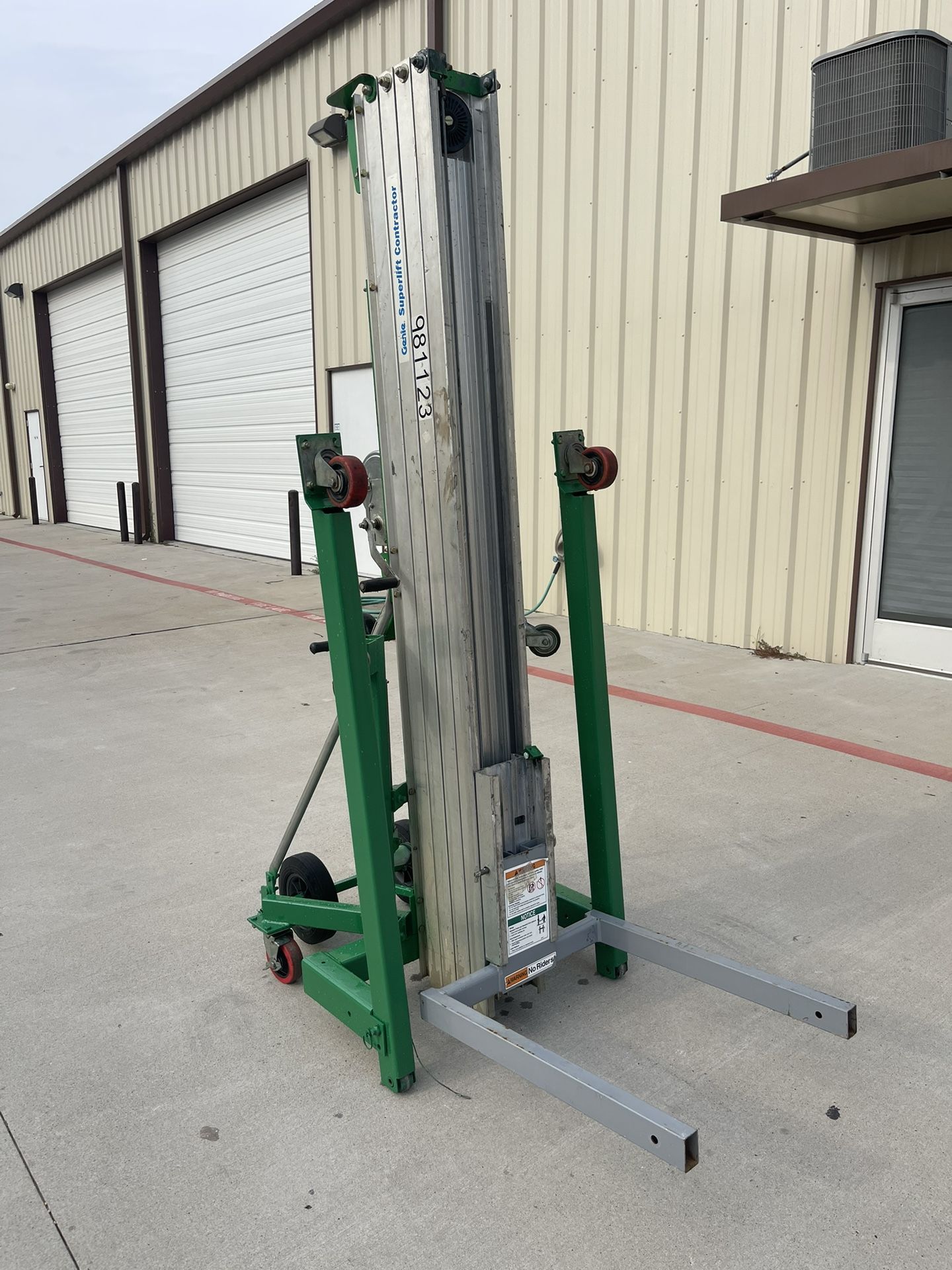 Material Lift Duct Jack Hoist