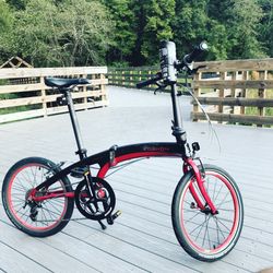 Dahon Vector PB Limited Edition Folding Bicycle Red Black Portable