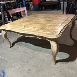 Vintage Wood Carved Coffee Table