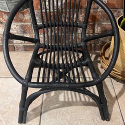 Child Black Wicker Chair 