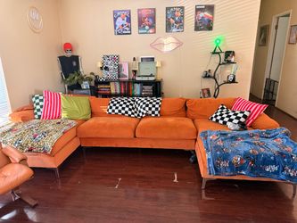 Orange sectional