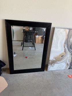Black and Glass Mirror Wall Art