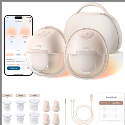eufy Heated Wearable Breast Pump S1 Pro, Slim Hands-Free with HeatFlow Tech, Wireless Charging Case