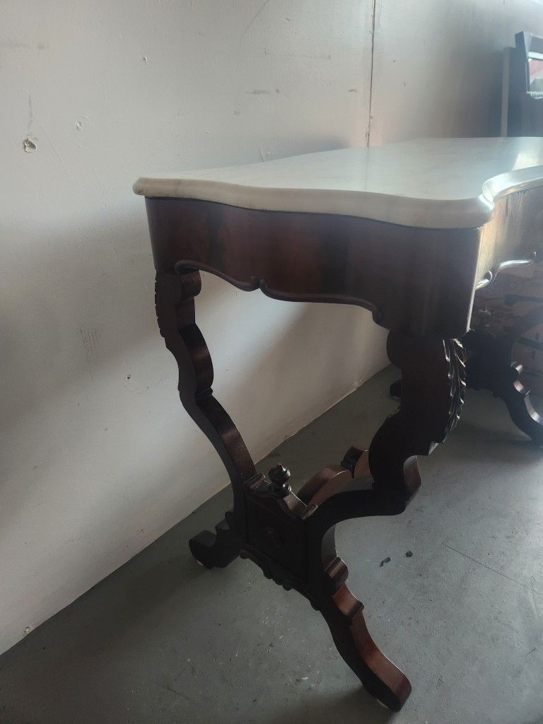 Vintage Table, Marble Top