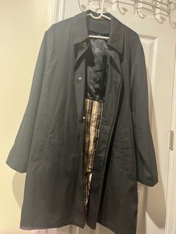 Black Coat with Plaid Lining size L/XL