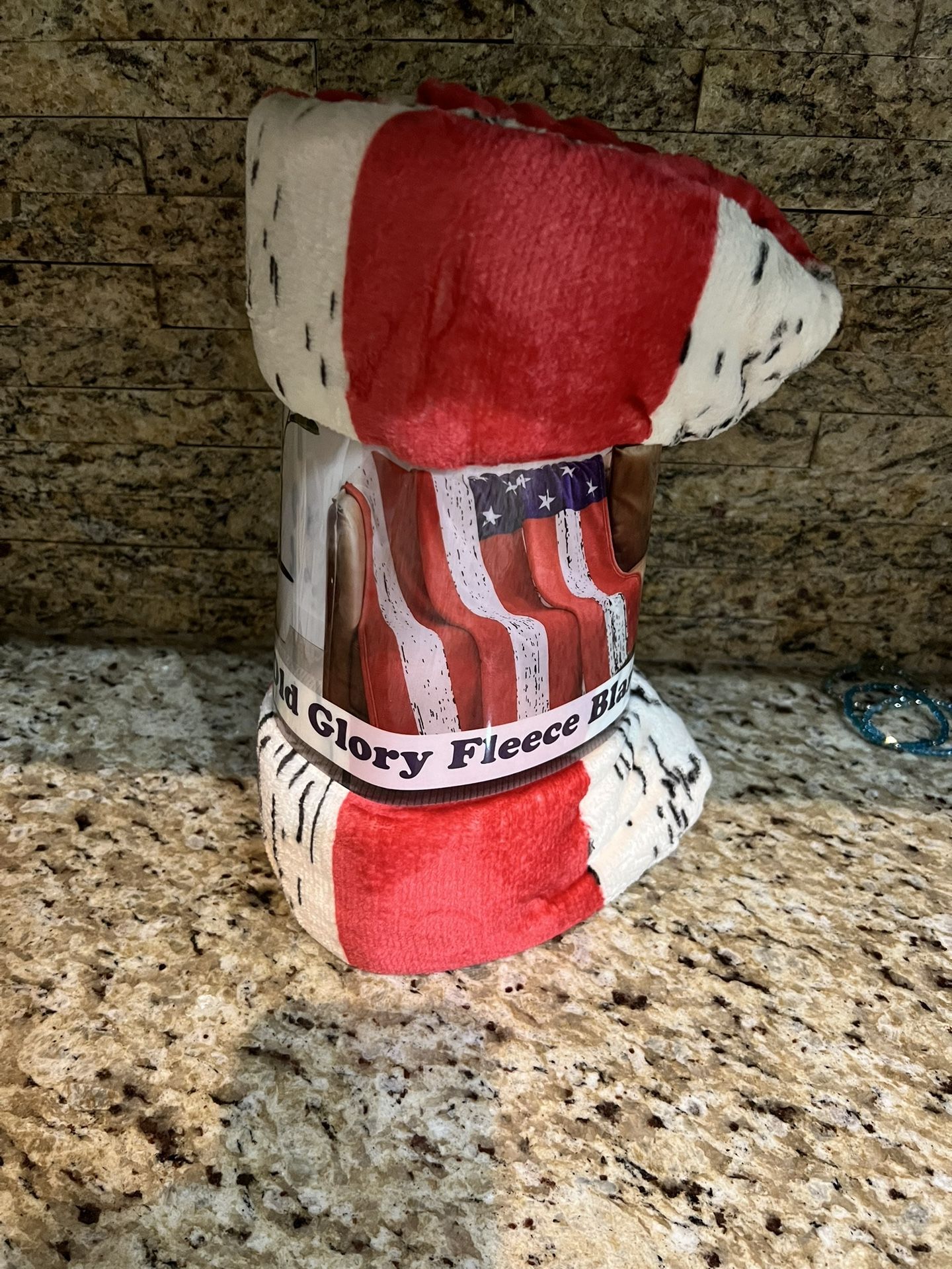 Old Glory Fleece Blanket New