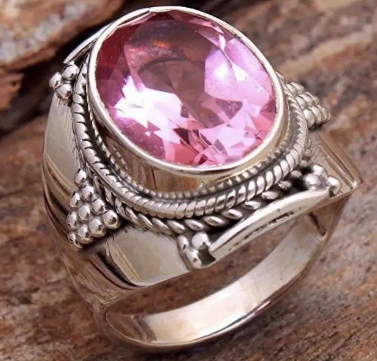 *CLOSEOUT* Boho Style Pink Trendy Ring sizes 5/6/7/8/9/10.