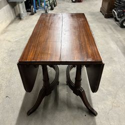 Vintage Duncan Phyfe Mahogany Drop-Leaf Dining Table