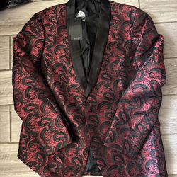Burgundy Mens Coat Suit Size LARGE