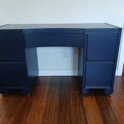 Vintage midnight blue desk or vanity 