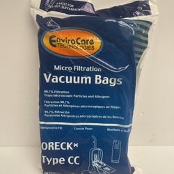 EnviroCare Technologies Oreck Type CC vacuum bags 8ct unopened new - B911