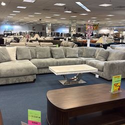 Ashley Lindy Fog 5 pc sectional set