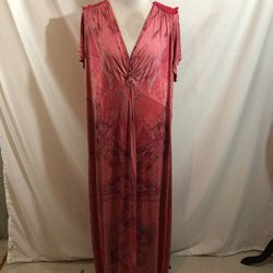 One World Rose Short Sleeve Maxi dress - Womens 3X, NWT, Bust 24”, Length 53”