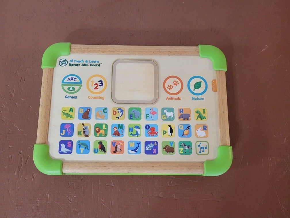 Leap Frog Touch And Learn Nature ABC Board -- Wooden Tablet And LED Screen