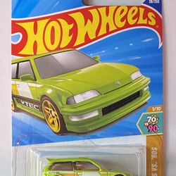 Hot Wheels 1990 Honda Civic EF – Green Die-Cast Collectible (Sealed)