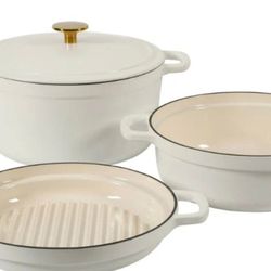 Sur La Table Enameled Cast Iron Stackable Cookware Set 