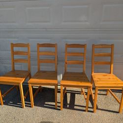 IKEA Jokkmokk Wooden Chairs - Set of 4