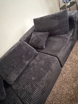 corduroy L-shaped cloud sectional sofa