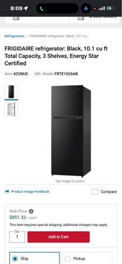 10 Cu. Ft. Retro Top Freezer Refrigerator In Black