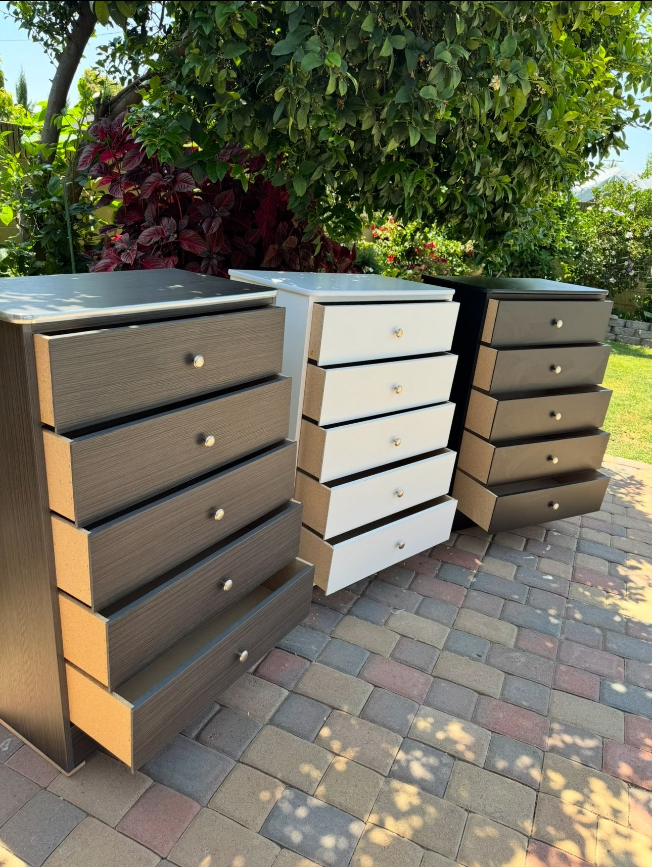 Black Chest Five Drawer Dresser Chest New!!