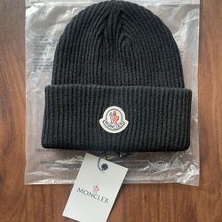 Moncler Black Designer Beanie - Brand new