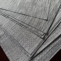 Gray/silver Placemat Set Total 11 . New Easy To Clean/wipe Size13”x18”