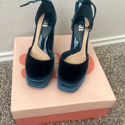 GB Velvet Heels