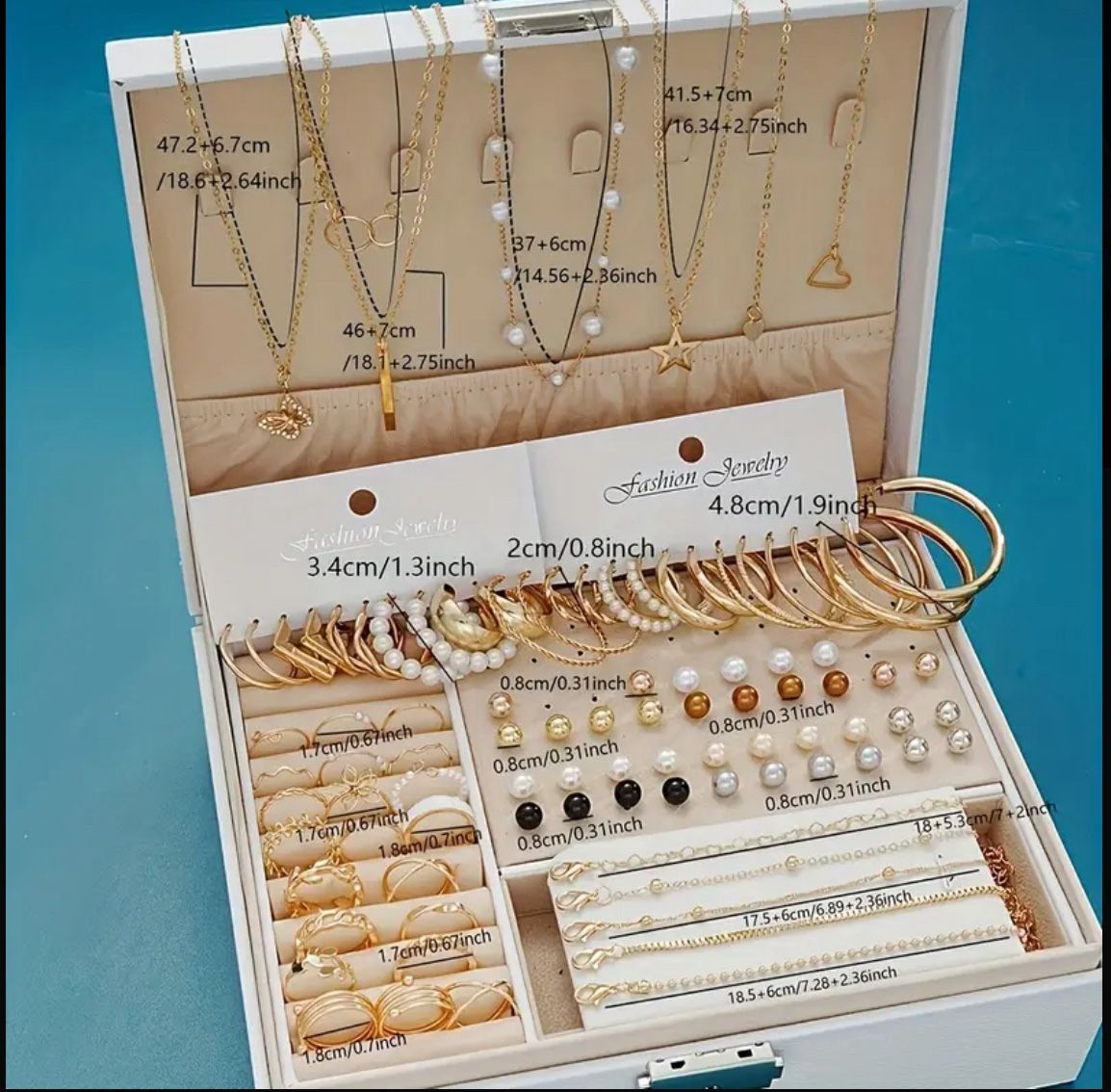 91pcs Elegant & Simple Jewelry Set for Women.