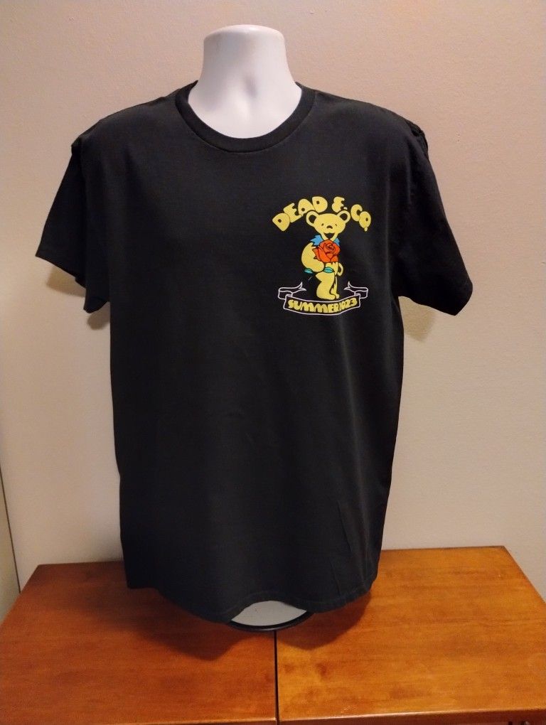 Summer 2023 Dead & Company Final Tour Black T-Shirt Dancing Bear Size Large .