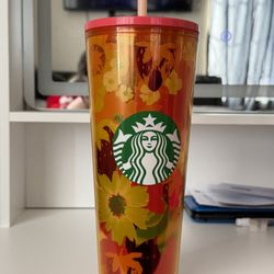 Starbucks Strawberry & Flowers 24 oz Travel Cold Cup, originally released as a limited edition