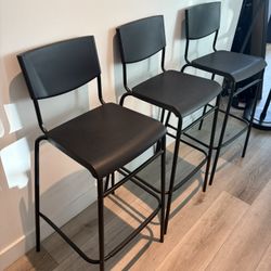 IKEA STIG Barstools, set of 3 