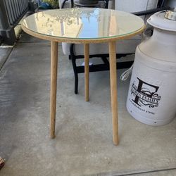 Round table with glass top