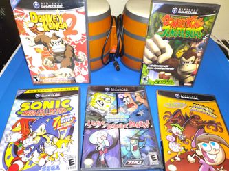 Nintendo GameCube game bundle, 5 games and bongos
